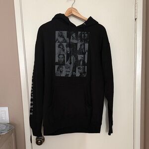 Black TAYLOR SWIFT ERAS TOUR Hooded Sweatshirt with Photo Collage Print